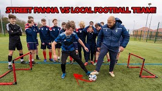 Street Panna vs Local Football Team! Nutmeg Challenge!!