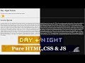 Day Night Mode Toggle Switch | Using HTML,CSS & JS