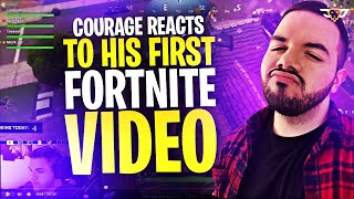 COURAGE REACTS TO HIS FIRST FORTNITE VIDEO! (Fortnite: Battle Royale)