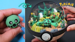 Pokémon Clay Art - Making Cacnea Poké Ball | Oddly Satisfying 🌵