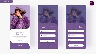 Adobe XD Tutorial - Sign in Sign up Page | Free Course