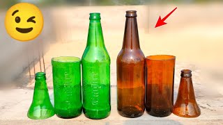 బీర్ బాటిల్ ని ఇంత సులభం గా కట్ చేయ వచ్చా ? / What can we cut a beer bottle at home / Andhra crazy