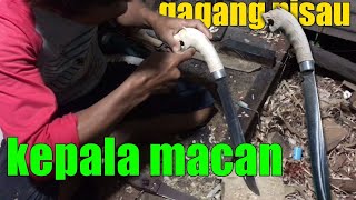 Inilah pisau dari bearing/klaher | gagang kepala macan part1 #seniIndonesia #golokIndonesia