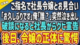 【感動する話】取引先に指名され社長令嬢とお見合いをすることに。「お久しぶりです」俺「え？誰？」すると突然泣き出し破談に→激怒した社長からクビ宣告…数日後、思わぬ形で令嬢の正体が…【総集編】