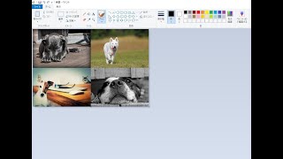 Windows10 ペイントの使い方 / 4枚の画像を1つにまとめる方法