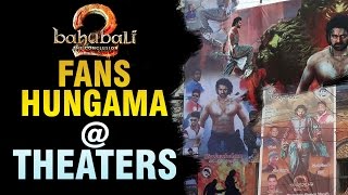 baahubali 2 hungama at theaters | Baahubali 2 Hungama at Theaters | Prabhas | anushka
