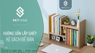 SETHOME Lắp ghép Kệ sách để bàn Giá sách để bàn Kệ trang trí Kệ đa năng Kệ để đồ trên bàn làm việc