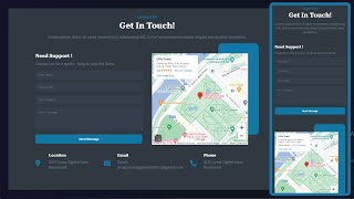 How to create a responsive contact form with Embed a Google Map | HTML, CSS