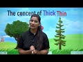 Thick and Thin | Opposite Words | Thick and Thin Concept for Kindergarten |Thick and Thin Comparison