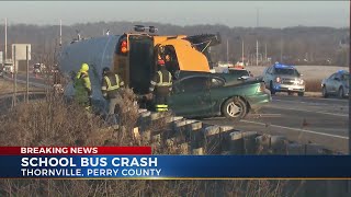 8 students injured in Perry County school bus crash