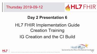IG Creation and the Continuous Integration Build - FHIR Implementation Guide Creation Training