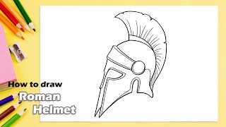 How to draw Roman Helmet