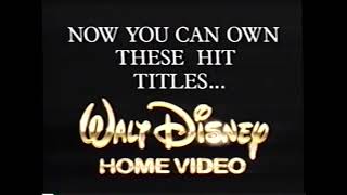 Now You Can Own These Hit Titles from Walt Disney Home Video VHS Bump - 1992