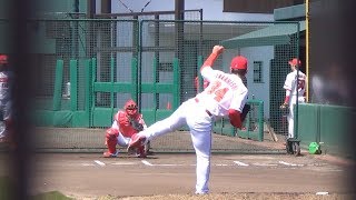 2018/3/28@由宇練習場 高橋昂也投手試合前ブルペン投球