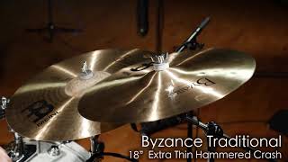 Meinl Cymbals Byzance Extra Thin Hammered Crashes Morph Demo