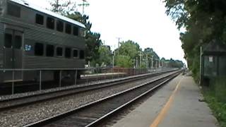 Metra # 201 Leads Stopping Passenger At Brookfield