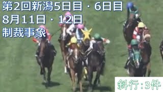 2018年8月11日・12日新潟競馬制裁事象