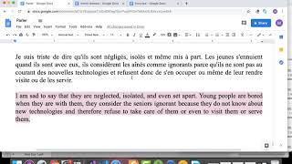 TCF TEF Preparation Level C1 - Part 3 - Nous devrions prendre soin des personnes âgées.