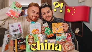 WE TRIED FOOD THAT ONLY EXISTS IN CHINA *mystery box* 🇨🇳