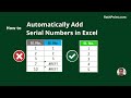 Cara Menambahkan Nomor Seri Secara Otomatis di Excel
