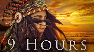 Native American Indian Flute - 9 Hours Mother Earth, Inner Healing Meditation music - Night Sounds