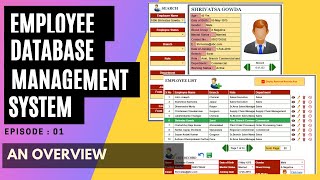 01 - EMPLOYEE DATABASE MANAGEMENT SYSTEM | LAZINESS AND EXCEL