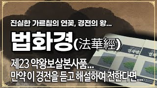 법화경... 제 123 회 제23 약왕보살본사품... 만약 이 경전을 듣고 해설하여 전한다면...