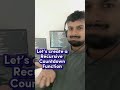 Let's Create A Recursive Countdown Function  #shorts