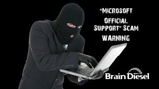 Windows Official Support Scam Warning