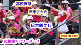 高校野球　西東京大会　日大鶴ケ丘高校　応援団チアリーダー　その1　　cheerleader