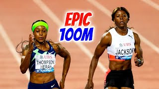 Wow! Elaine Thompson Herah Battled Shericka Jackson In A Epic 100m In Paris