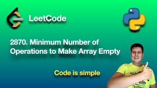 LeetCode 2870 Minimum Number of Operations to Make Array Empty | python