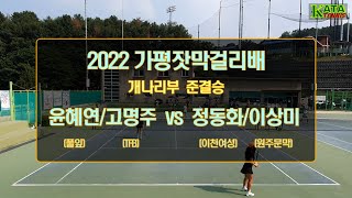 [2022가평잣막걸리배 개나리부 준결승1] 윤혜연/고명주 vs. 정동화/이상미