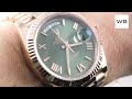 Rolex Day Date 40 GREEN DIAL / ROSE GOLD 228235 Luxury Watch Review