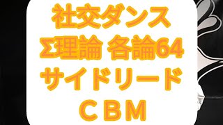 社交ダンス サイドリード ＣＢＭ Σ理論 各論64　(社交ダンス Σ理論 ストリートラテン ストリートモダン ストリートソシアル 揺れバイブ法による整体)