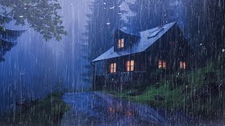 Gentle Night RAIN - Rain Sounds For Sleeping - Thunderstorm Sounds, Relax, Study, ASMR