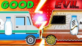 Milk Van | Good Vs Evil | Car Cartoon Videos For Babies by Kids Channel