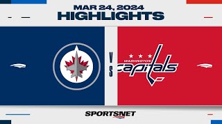 NHL Highlights | Jets vs. Capitals - March 24, 2024