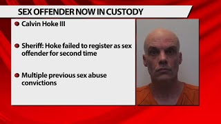 Unregistered sex offender on the run captured in Clark County, Indiana