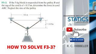 F3-3 hibbeler statics chapter 3 | hibbeler statics | hibbeler