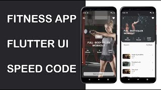 Fitness app - Flutter UI - speed code