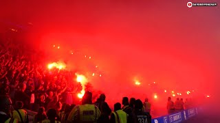 GLASGOW RANGERS FANS AT BIRMINGHAM: Non-stop singing and pyros