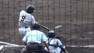 新里光平 選手（八重山）　タイムリー2本　第65回沖縄県高校野球秋季大会 準々決勝　八重山ｖｓ中部商業　H27.10.3　沖縄セルラースタジアム那覇