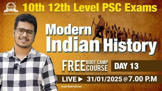 FREE BOOT CAMP COURSE LIVE - Modern Indian History  | PSC Mentor