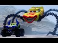 Epic battle between The Lightning Monster Truck McQueen Eater VS Snowman Eater |BeamNG.Drive