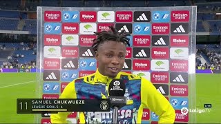 Super Eagles Samuel Chukwueze speaking Spanish after destroying Real Madrid (2G + 1A)