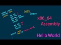 Lets Learn x86_64 Assembly || Hello, World