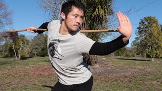 Shaolin Kung Fu,Wushu Bo Staff Training for Beginners