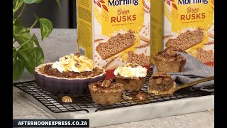 Bakers® Good Morning Bran Rusks Pecan Nut Pie | Afternoon Express | 1 July 2020