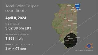 Total Solar Eclipse of April 8, 2024 over Illinois